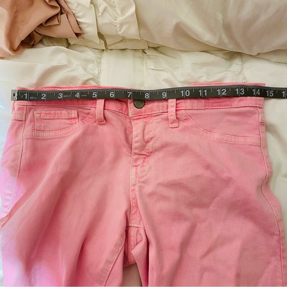Bright Baby Pink Flying Monkey Ankle Skinny Jeans Jegging 28 9 Buckle - Picture 3 of 8